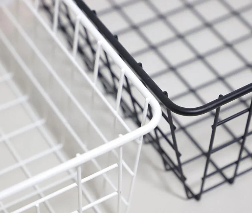 28 x 22 x 12 cm Wire Storage Baskets Metal Storage Organizer Basket for Home Office Kitchen