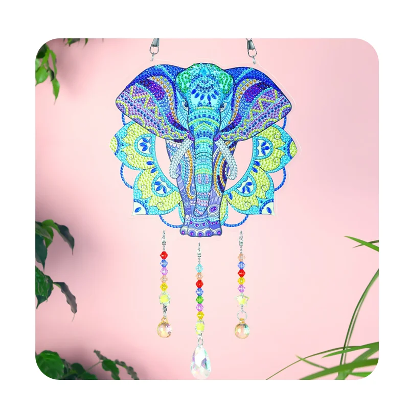 Wholesale Diamond Art Kit for Adults and Kids Home Garden Wind Chime Suncatcher with Mom Plastic Animal Suncatcher and Paintings