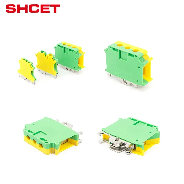 USLKG good price panel electrical wire connector terminal block end stopper 10mm din rail with spring