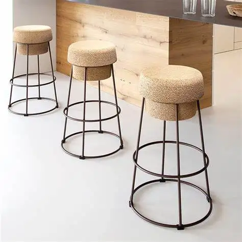 Tabouret liege Giant Champagne Cork Wire Cage stool outdoor chair outdoor high bar chair for courtyard leisure balcony willa