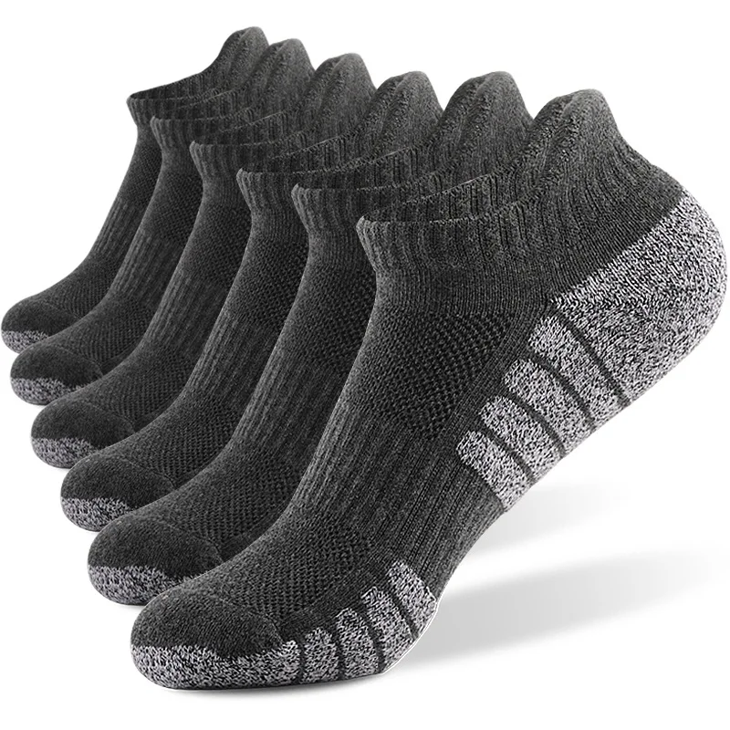 RTS Men Quality Cotton Terry Cushion Sports Socks Short Ankle Arch Support Socks Classic Athletic Moisture Wicking Sox