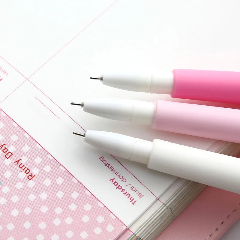 Office Stationery Colorful Creative Flamingo Shaped Neutral Pen 0.5mm Blue Needle Tube Gel Pen For Gifts School Office