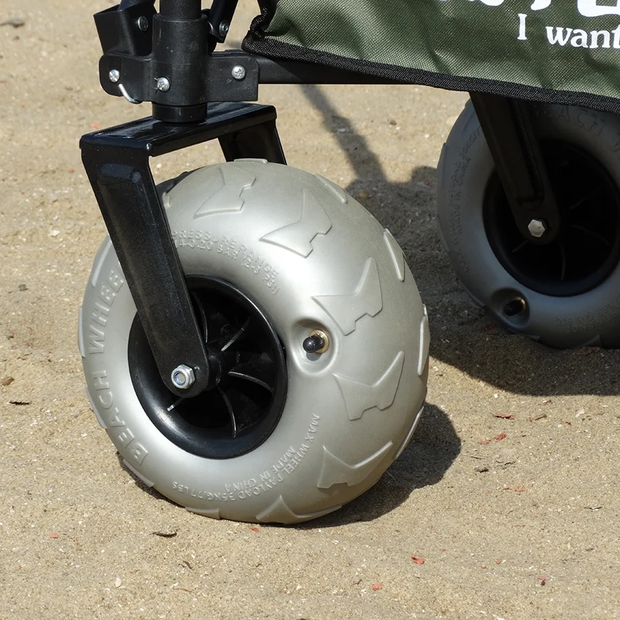 High Quality Foldable Balloon Wheels Folding Beach Wagon Cart with Beach Tires