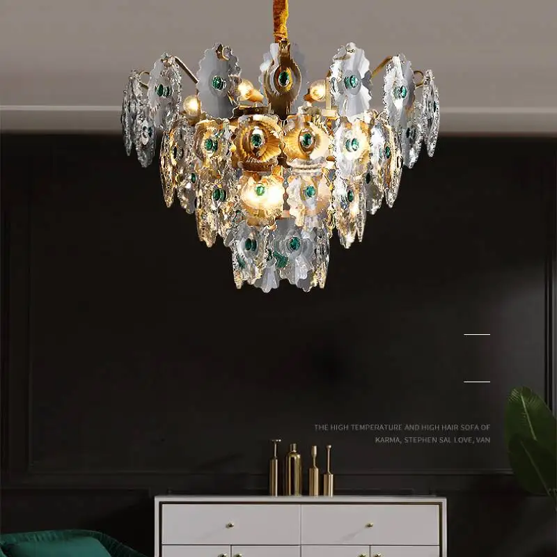 Copper Carve Round Unfold E27 Simple Wholesale  Retro Light Hotel Bedside Adjustable Pendant Lamp