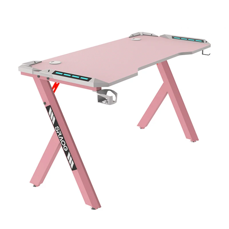 Hot Sale Gaming Computer Desk Z-Shape Racking Table PC Desk Gaming Table With Carbon Fiber Texture PC Desk