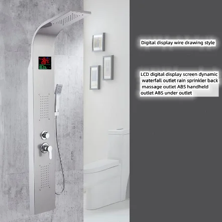 New Product Ideas 2023 Freestanding stainless steel bathroom fan coil smart two control  thermostatic shower panel steam