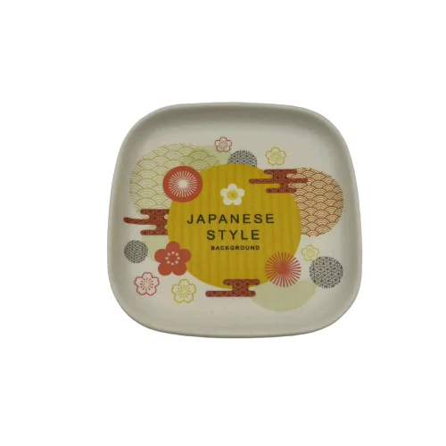 Manufacturer customized Biodegradable Printed bamboo plates reusable Organic Custom Dinner bamboo fiber plate