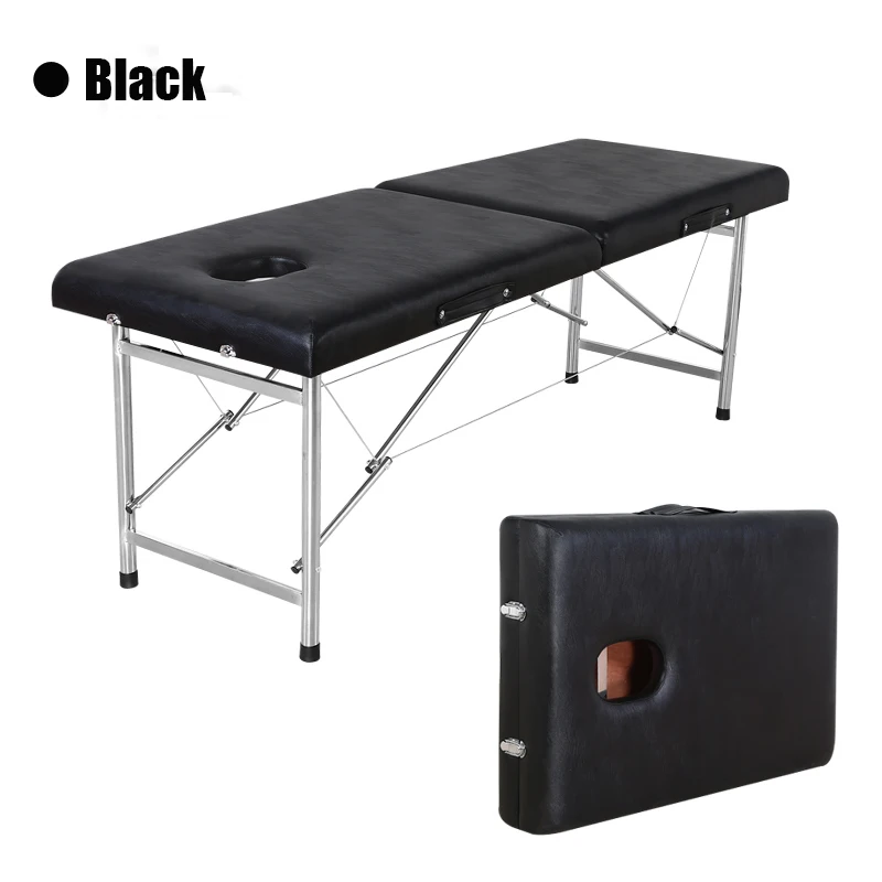 
Korea cheap multifunctional pink white black protable folding massage tables & beds for full body massage 