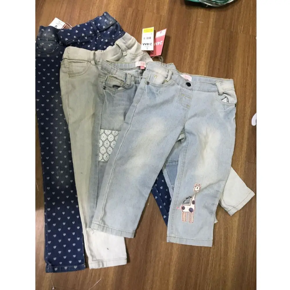 GZY 2020 Liquidation mixed cheap children wholesale jeans apparel stock lot jeans stock lot branded kids jeans