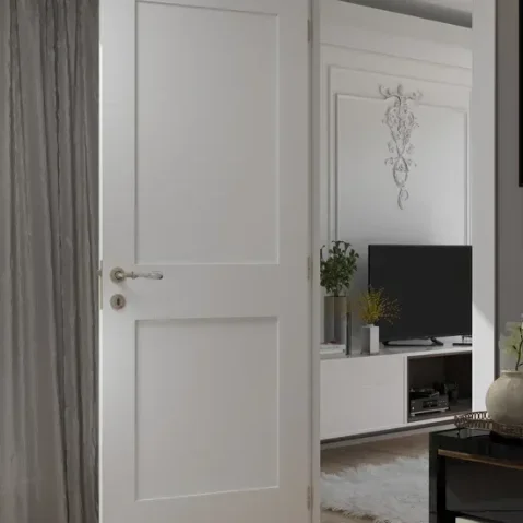 Traditional prehung 1 panel design 36 x 84 interior wooden shaker doors for apartment