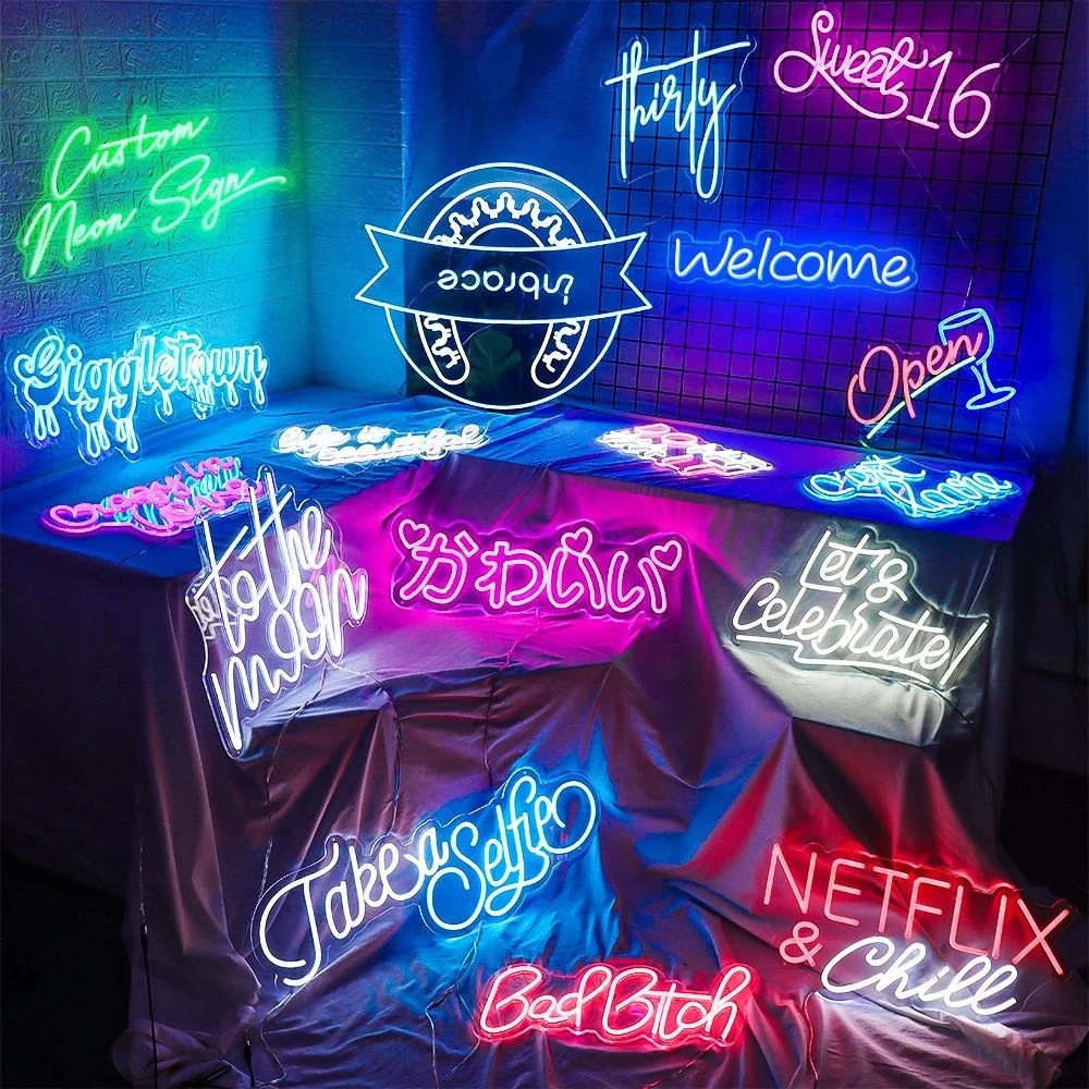 Drop Shipping Custom Led Logo Sign Neon Light Outdoor Wedding  Signs Custom Neon Signs