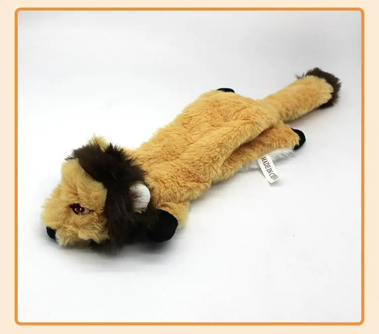 Hot Selling Tiger Lion Leopard Shape Pet Dog Toys Soft Dog Cat Teeth Grinding Puppy Chew Plush Pet Squeak Toys