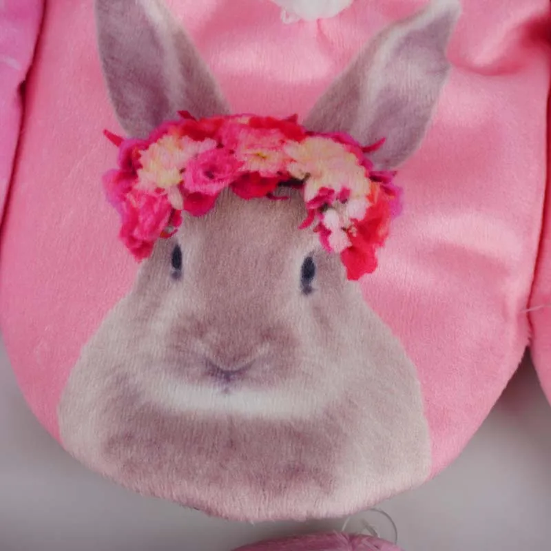 Print Micro Fleece Mismatch Ballerina Cute Cartoon Letter Winter Lady Slippers