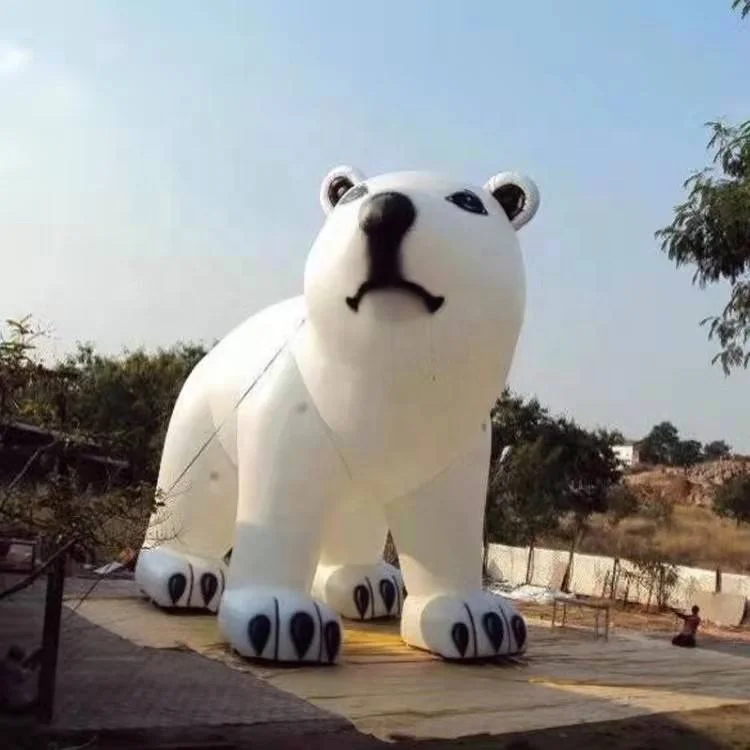Transparent blue PVC Toys Bear Inflatable Animal Toys Inflatable Teddy Bear Balloon Display Toys