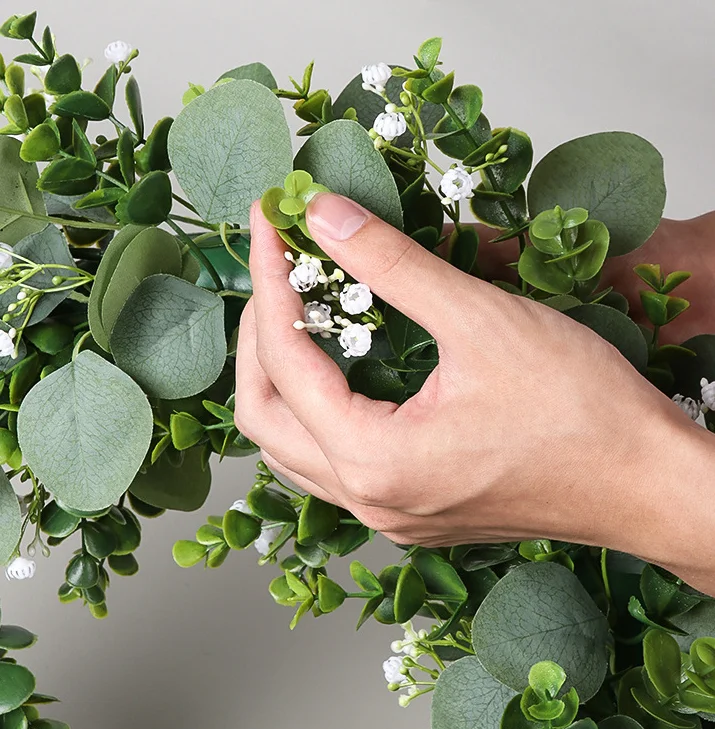 Summer New Design Eucalyptus Garland Wedding Leaf Eucalyptus Decorative Garland Artificial Garland Supplies Wholesale