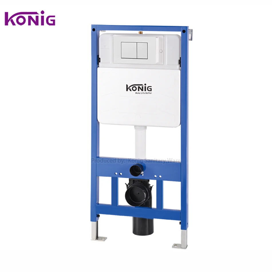NEW! 7.5L HDPE Plastic Dual Flush Concealed Cistern tank with Metal Frame for Wall Hung WC Toilet Bathroom Accessories