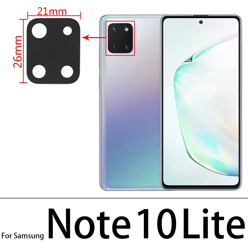 Rear Camera Lens For Samsung A30S A50S A31 A41 A51 A71 M21 A31 S20 Plus / S20 Ultra /Note 10 Lite Glass Camera Lens With Sticker