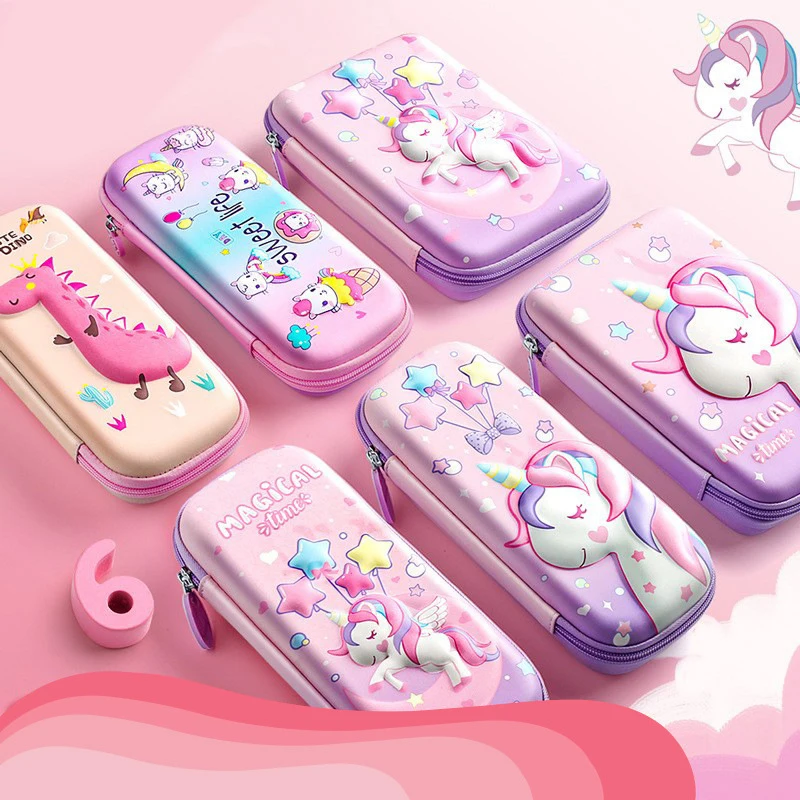 Wholesale School cute stationary Kawaii Pencil Case Unicorn Pen Case