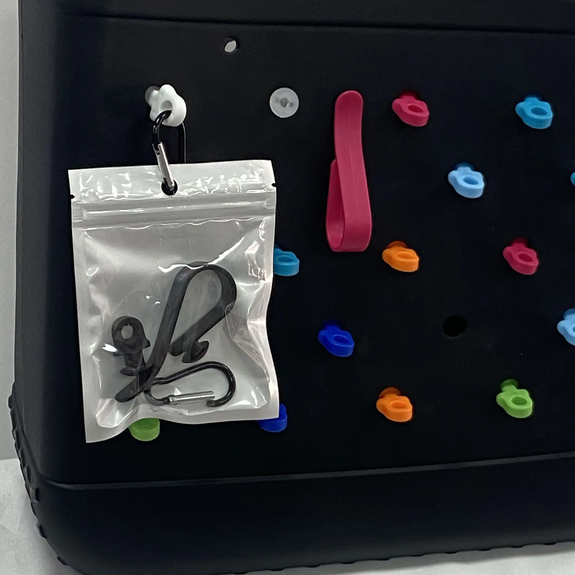 Besafe Insert Plastic Hooks Accessories Charm Carabiner Keychain Key Holder Compatible with Bogg Bag Beach Tote Bag