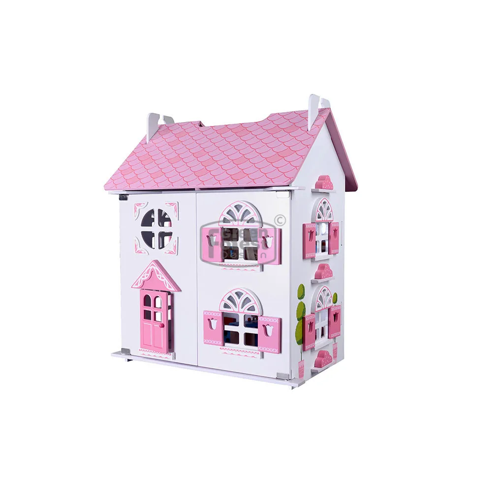 Fashion wooden diy miniature dollhouse, funny educational doll house