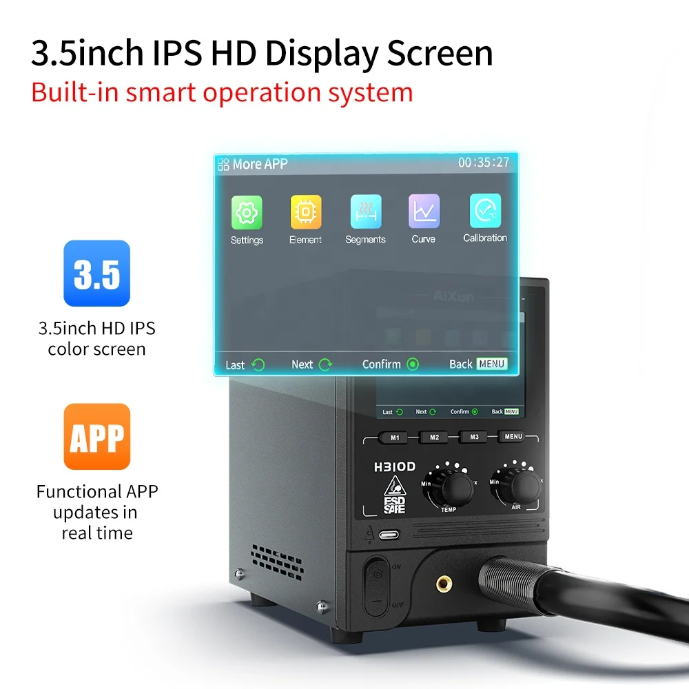AIXUN H310D | Интеллектуальный пистолет для контроля температуры, паяльная станция для переделки горячего воздуха