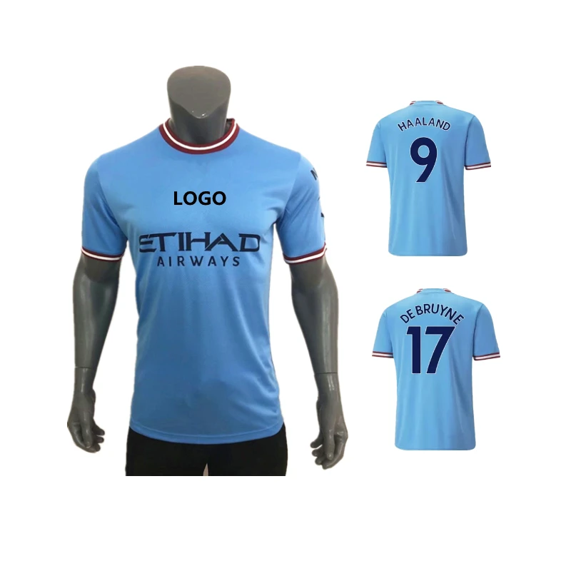 wholesale 2022 2023 DE BRUYNE HAALAND City Soccer Jerseys customize men FODEN GREALISH MAHREZ MAN AGUEROOOO football shirt