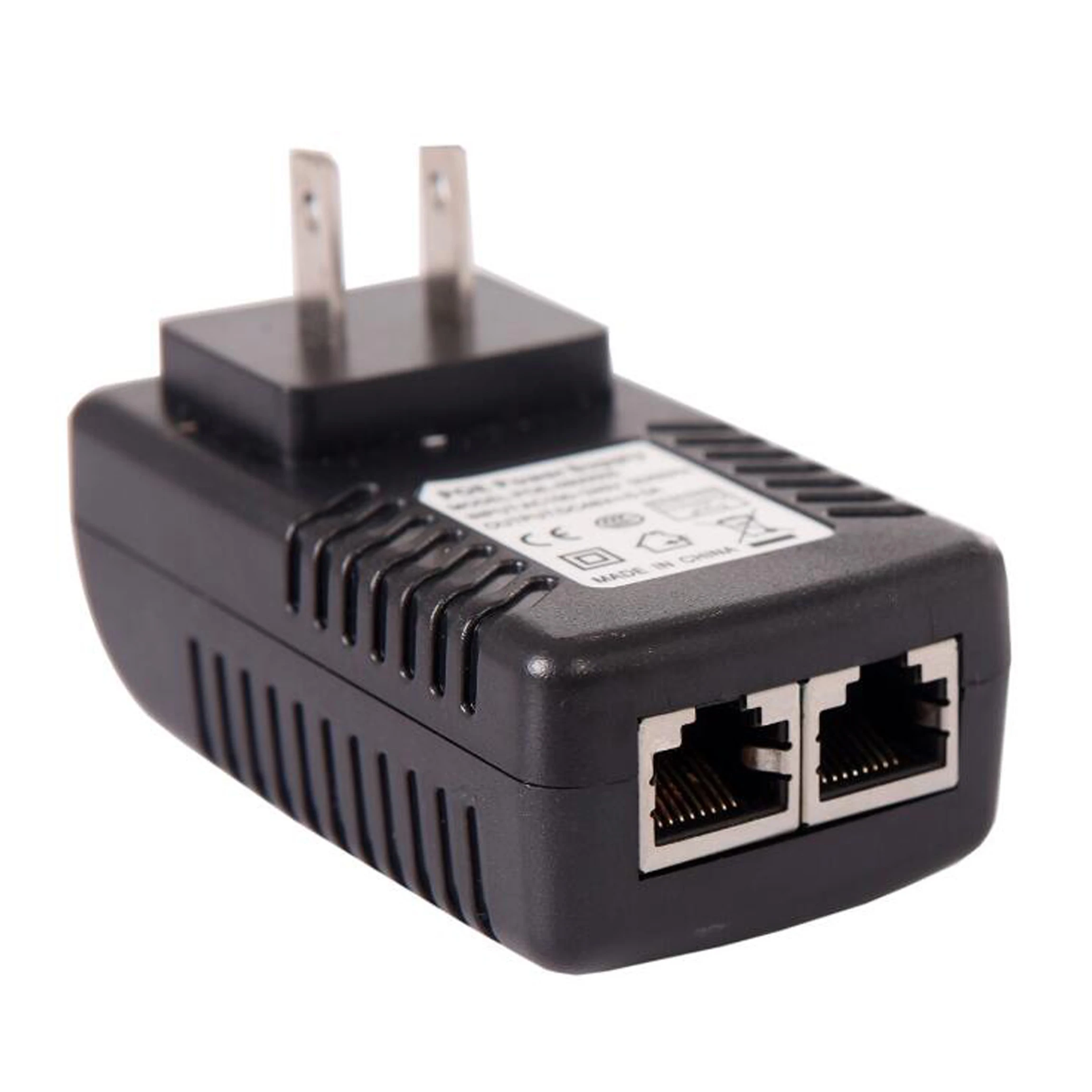 POE injector Ethernet CCTV Power Adapter 48V 0.5A 24W, Compatible with IEEE802.3af poe injector passive