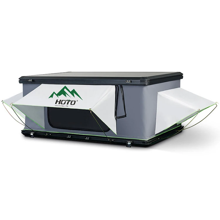 HOTO 2024 hydraulic pressure pop up camping automatic SUV truck rooftop tents car roof tent rtt with hard shell aluminum