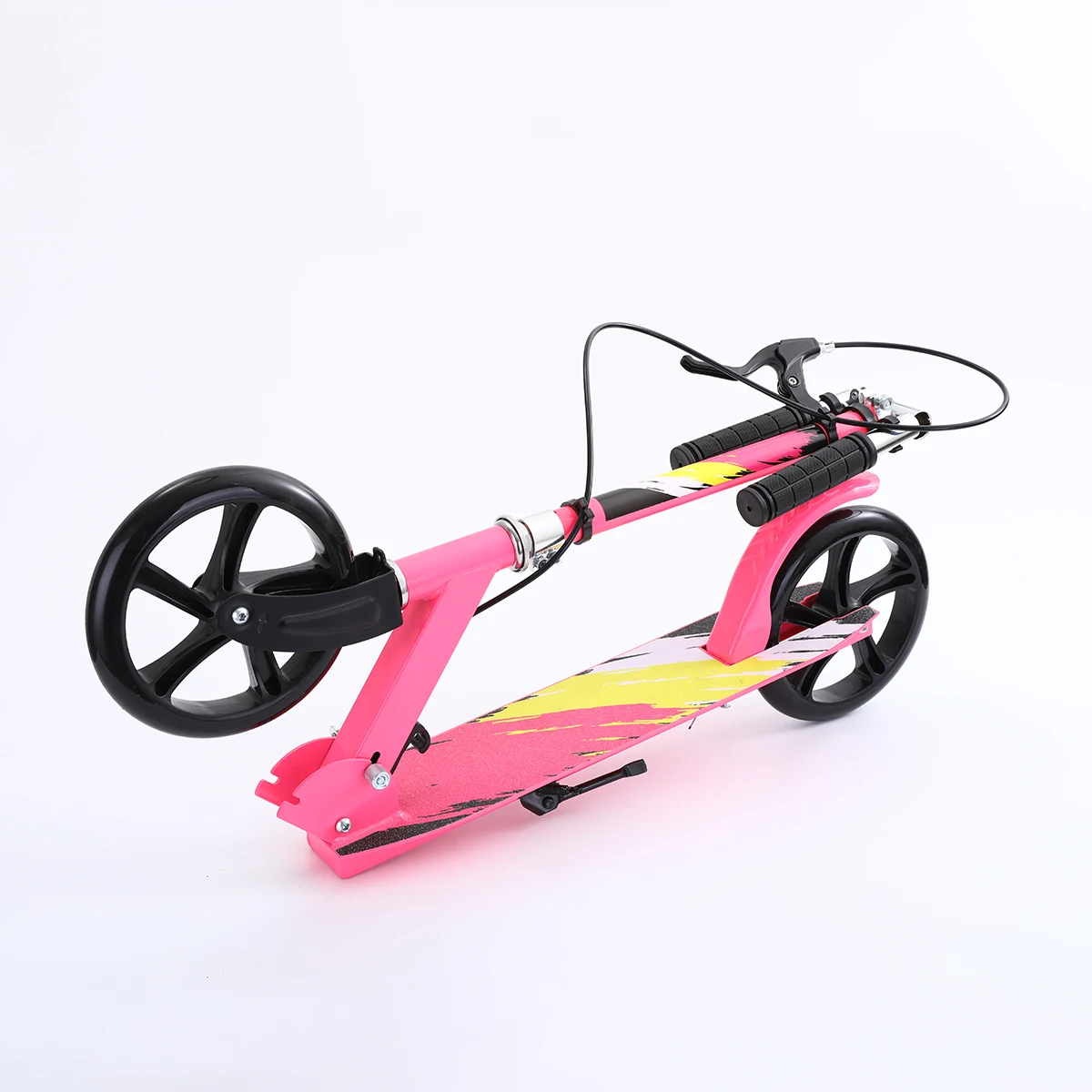 2PCS 200MM Large Wheels Foldable Foot Scooter with Adjustable Height  for Adults Suspension Comfortable Kick Scooter
