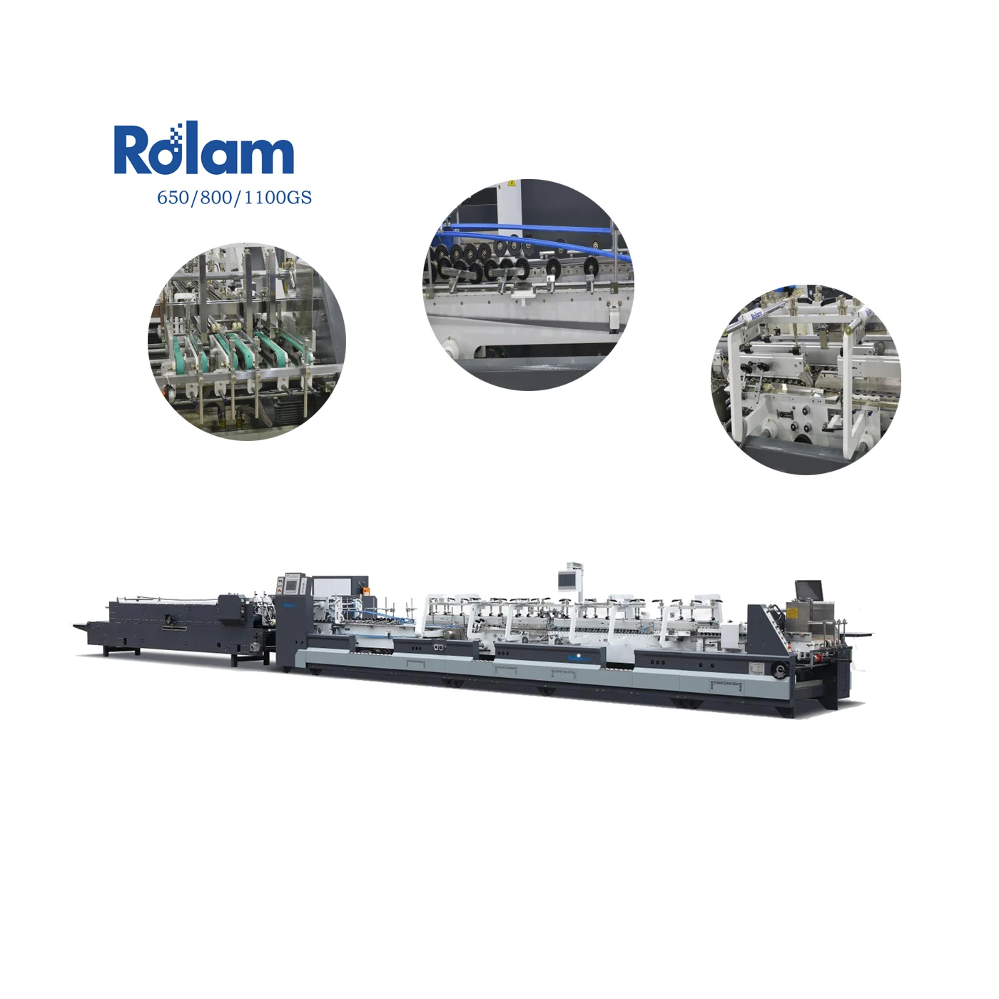 Automatic Cold Spray System 3 Guns 4&6 Points Cardboard Box Forming Corner Folding Gluing Automatic Folder Gluer Machine