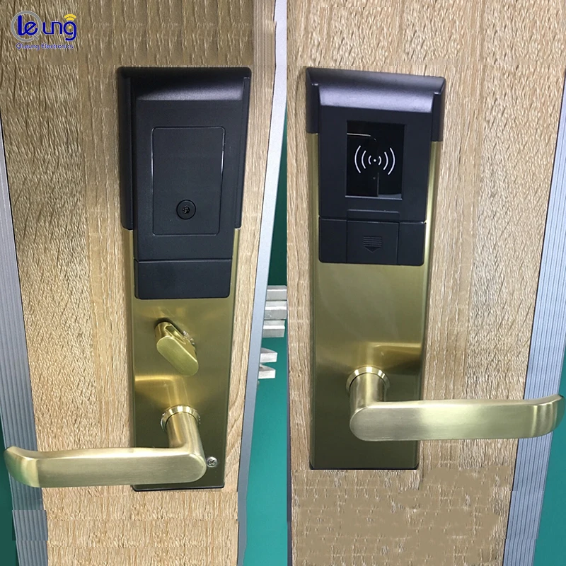 hot sale Hotel rfid smart card hotel door lock system, rf card electronic digital hotel door handle lock