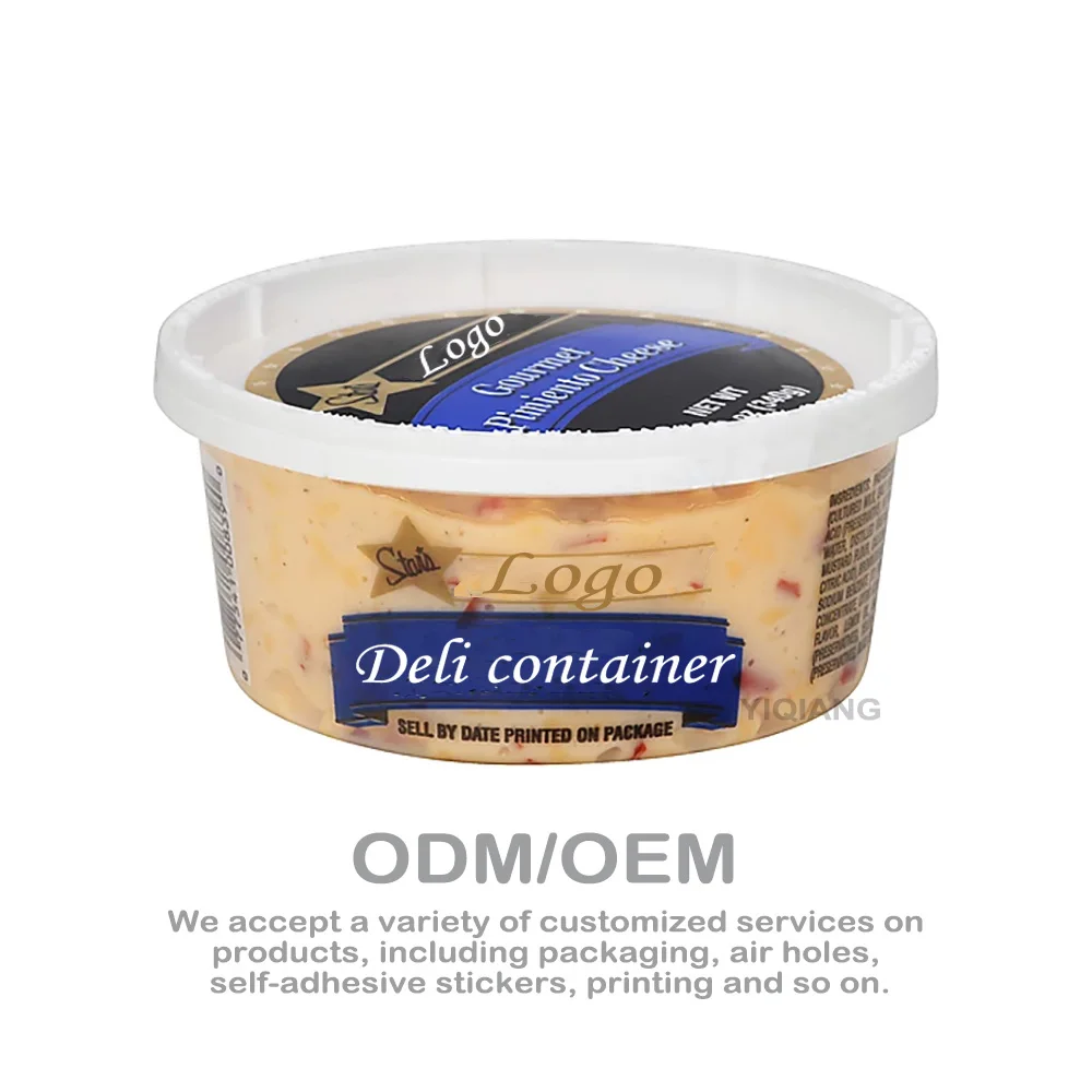 Durable Plastic Deli Containers Portion Cups and Meal Prep Containers with Clear Lids Microwave Freezer Safe