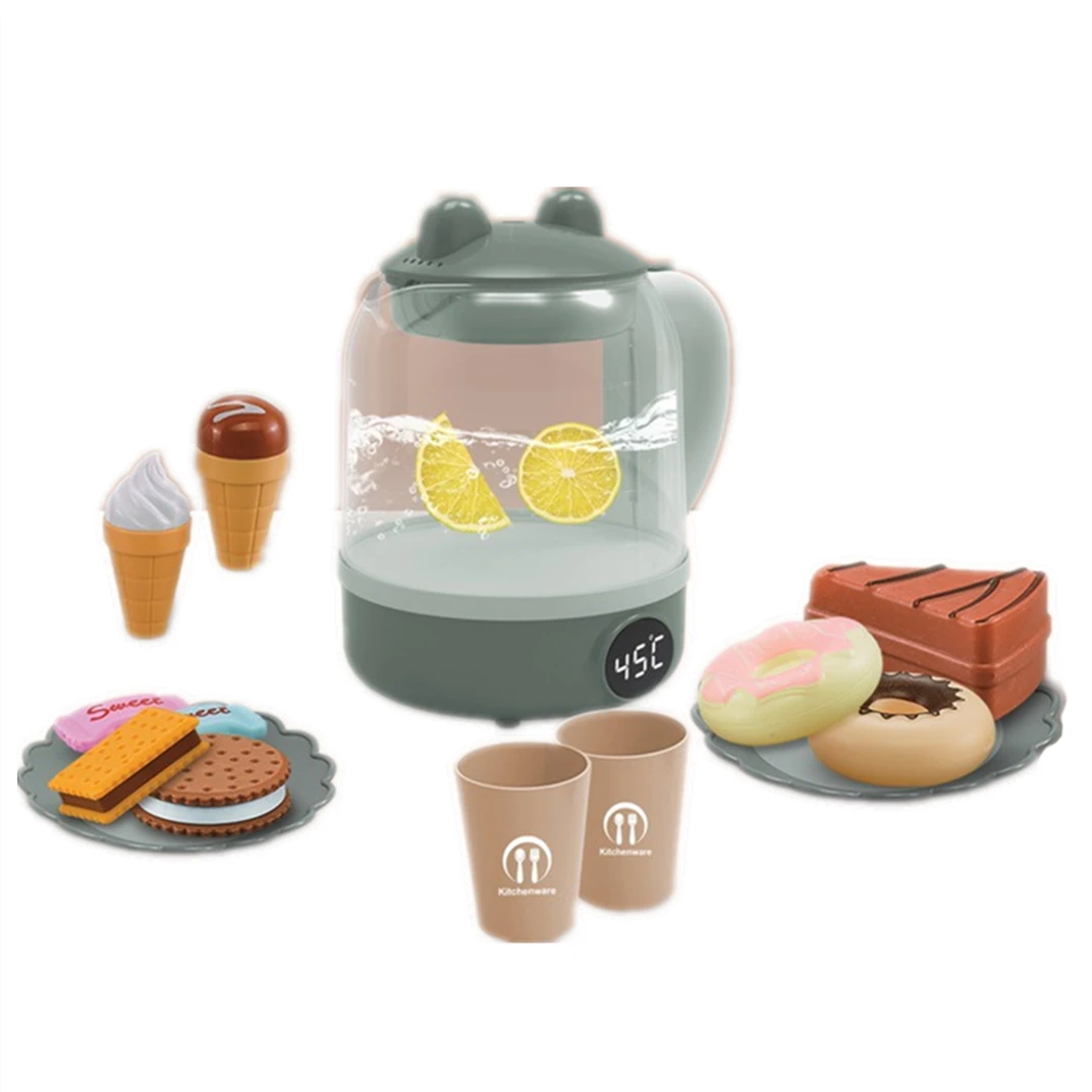 New Style Mini Electric Home Appliances Pretend Play Electronic Kids Steam Kettle Set Toy Educational Toys Kids