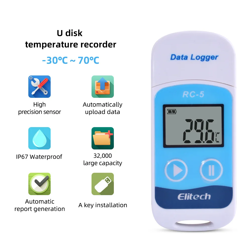 Elitech Temperature Recorder Mini USB temperature data logger  RC-5