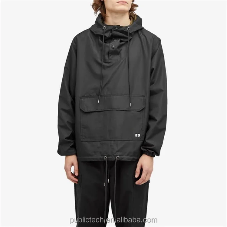 Manufacturer Outdoor Half Breasted Pullover Windbreaker Jacket Custom Logo Men Anorak Windbreaker Jacket For Men