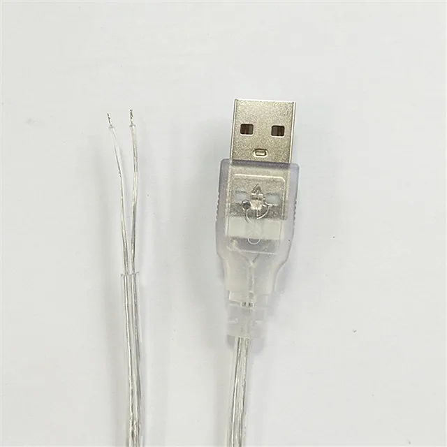 OEM 5V usb Transparent color power connector cable USB cable for LED neon lights