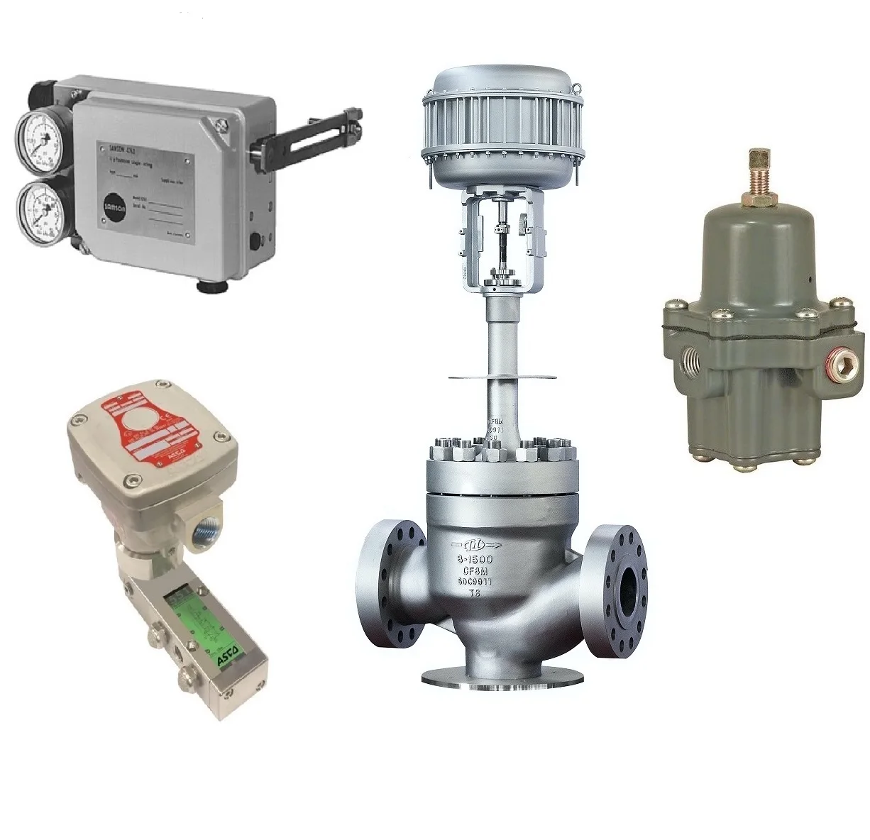 Pneumatic Valve Actuator with Samson 4763/4765 valve positioner 67CFR regulator and ASCO solenoid valve