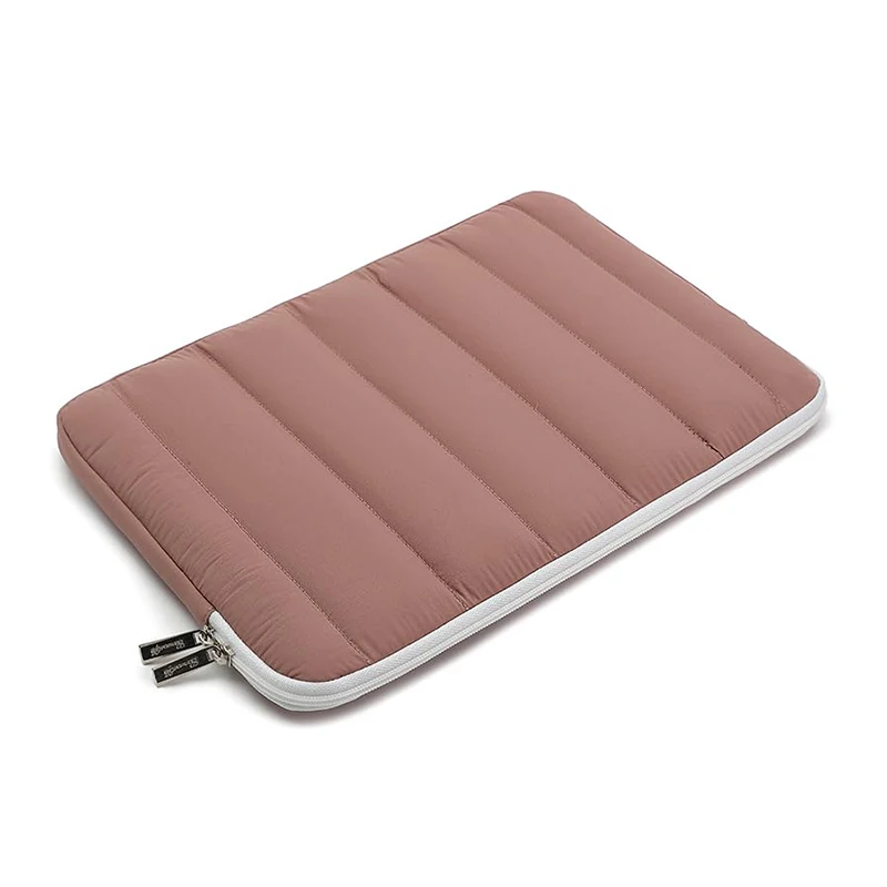 Custom Logo Sleeve Case Portable Puffy Tablet Bag Universal Fit for iPad Air 5 Vertical Texture Travel Sleeves 9-11 inch