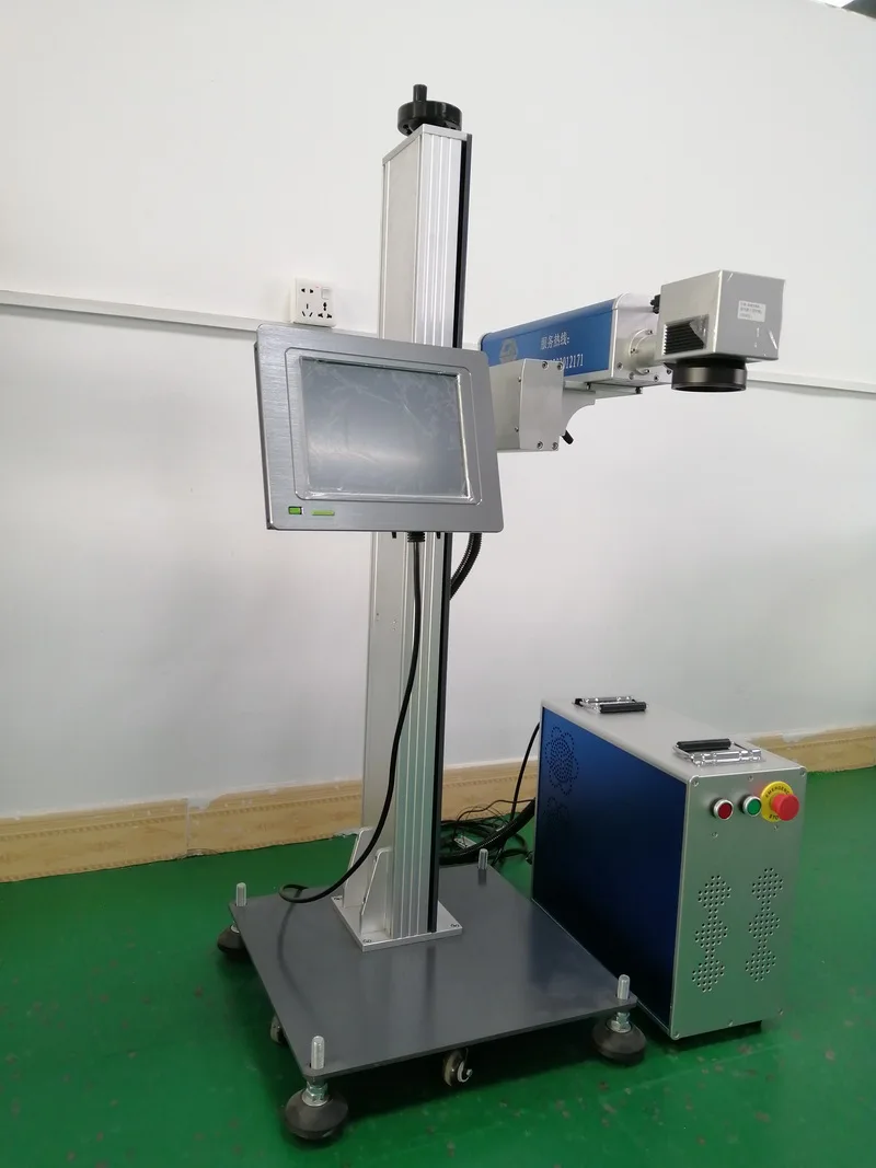 Raycus JPT Q-Switch 20W 30W 50W Laser Coding System Flying Online Marking Machine Flow Production Line Automatic Fiber Laser