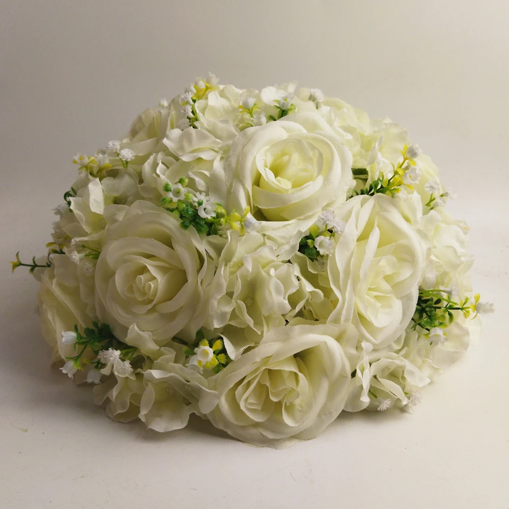 wedding silk artificial flowers Rose hydrangea flower table centerpiece stand decorative flower ball decoration