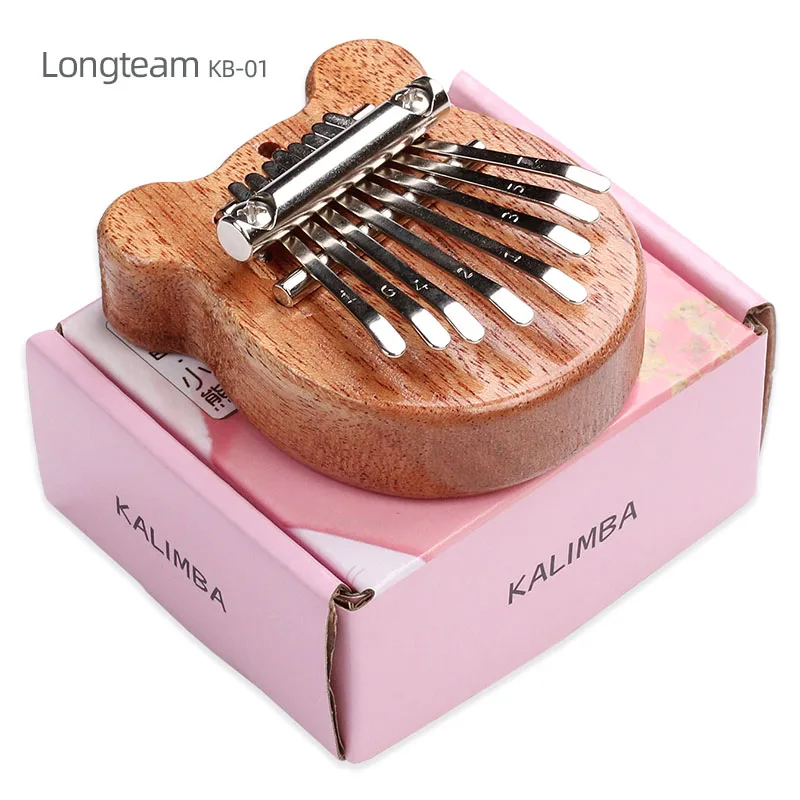 8 keys mini kalimba protable wooden musical instruments gift trasparent crystal kalimba toy thumb piano