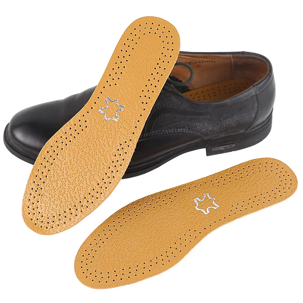 Leather insoles sweat-absorbent breathable latex sponge full pad Four Seasons universal leather inserts for leather shoes