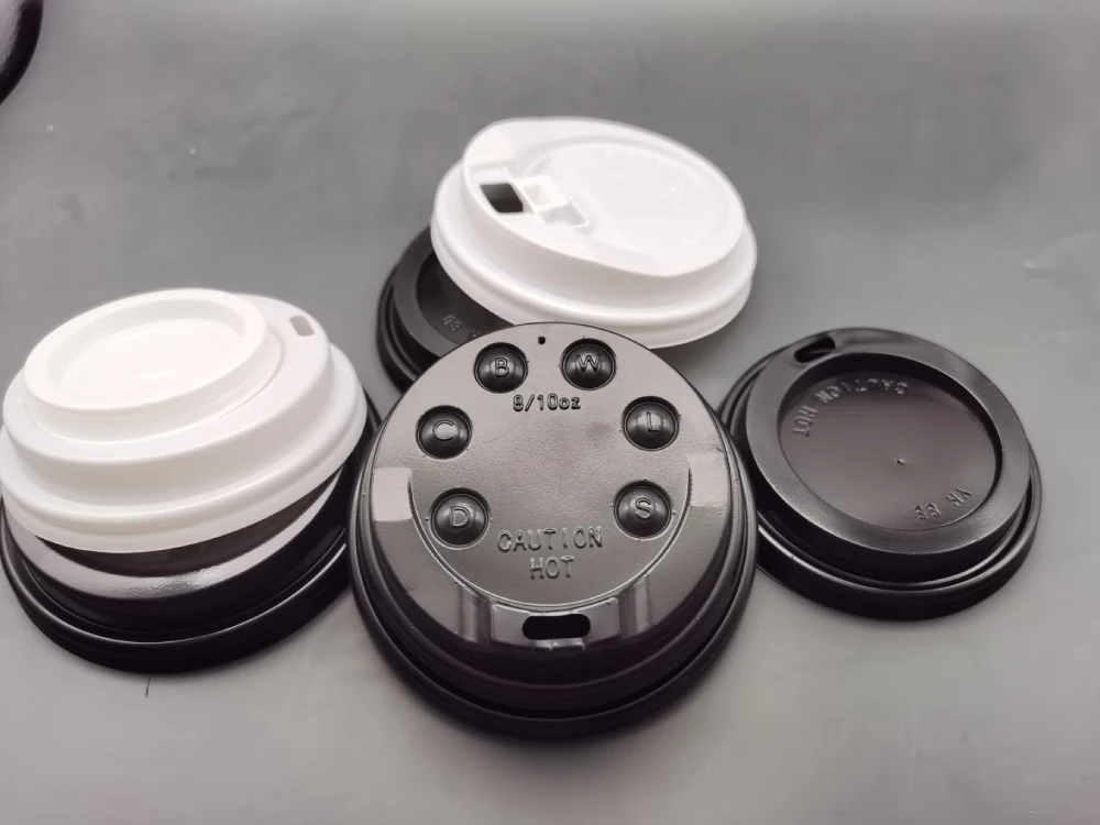 Easy Open End Plastic Coffee Cup Lids Cover for Bottles Use Disposable Plastic Sealed Both Hot Cold Coffee Paper Cup Lid