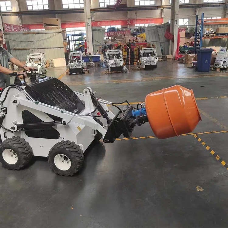 Hot sale skid steer loader machine auger bucket lawn mower snow plow with factory price