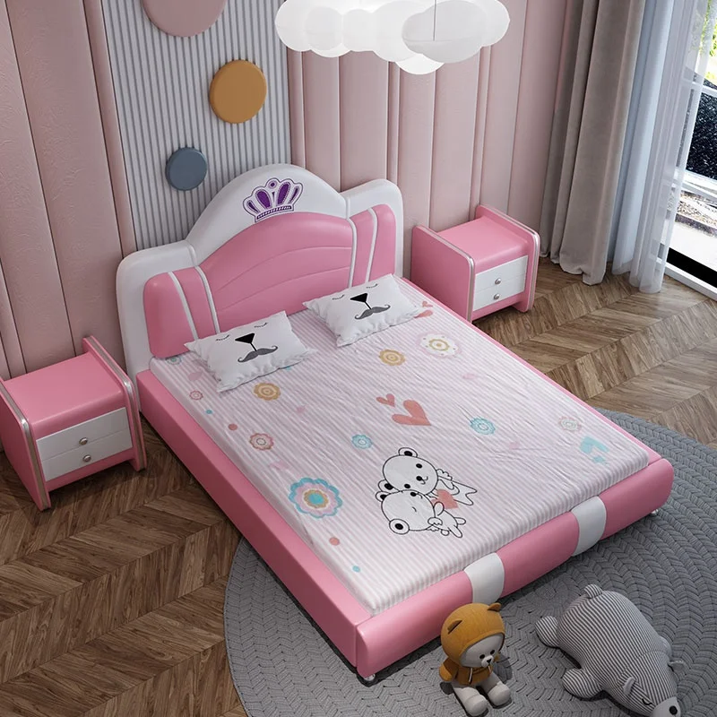 Hot Selling Factory Price Princess Children Bed 1.2M Kids Bedroom Furniture Set for Girls from China