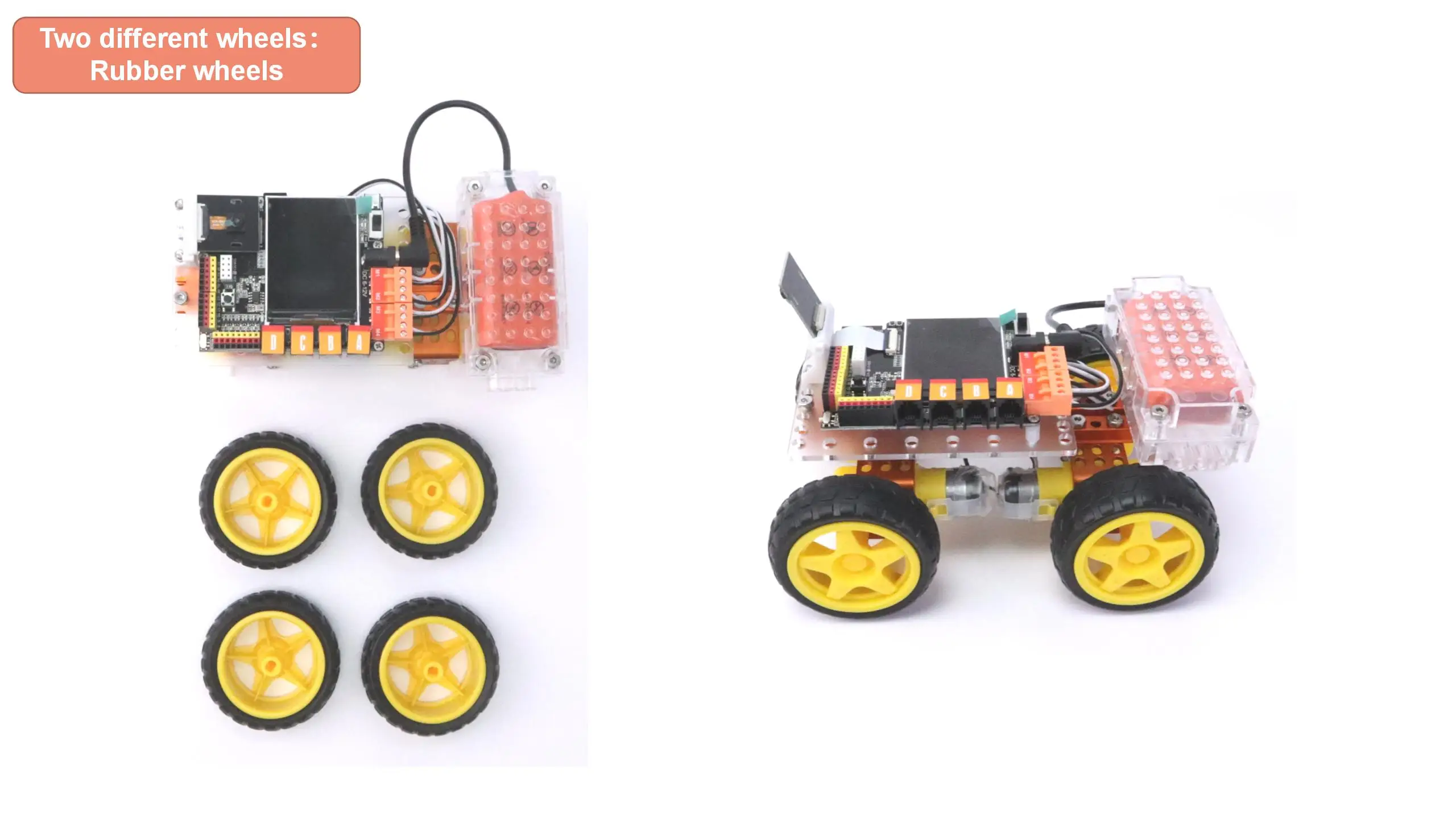 K210 Mainboard 4WD Mecanum Wheel Smart Robot Artificial Intelligence Robot DIY Kit Coding For Kids