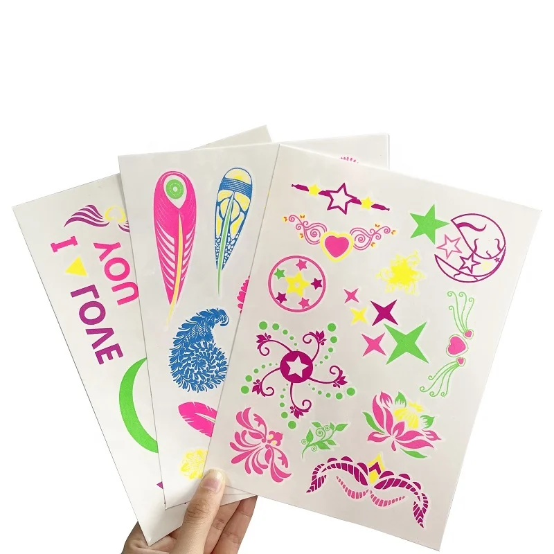 Wholesale Body Arm Face Decorative Sticker Tattoo Waterproof Temporary Tattoo Stickers
