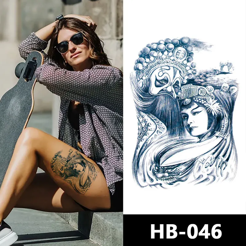 Custom waterproof artificial temporary 148*210mm tattoo sticker for men and women