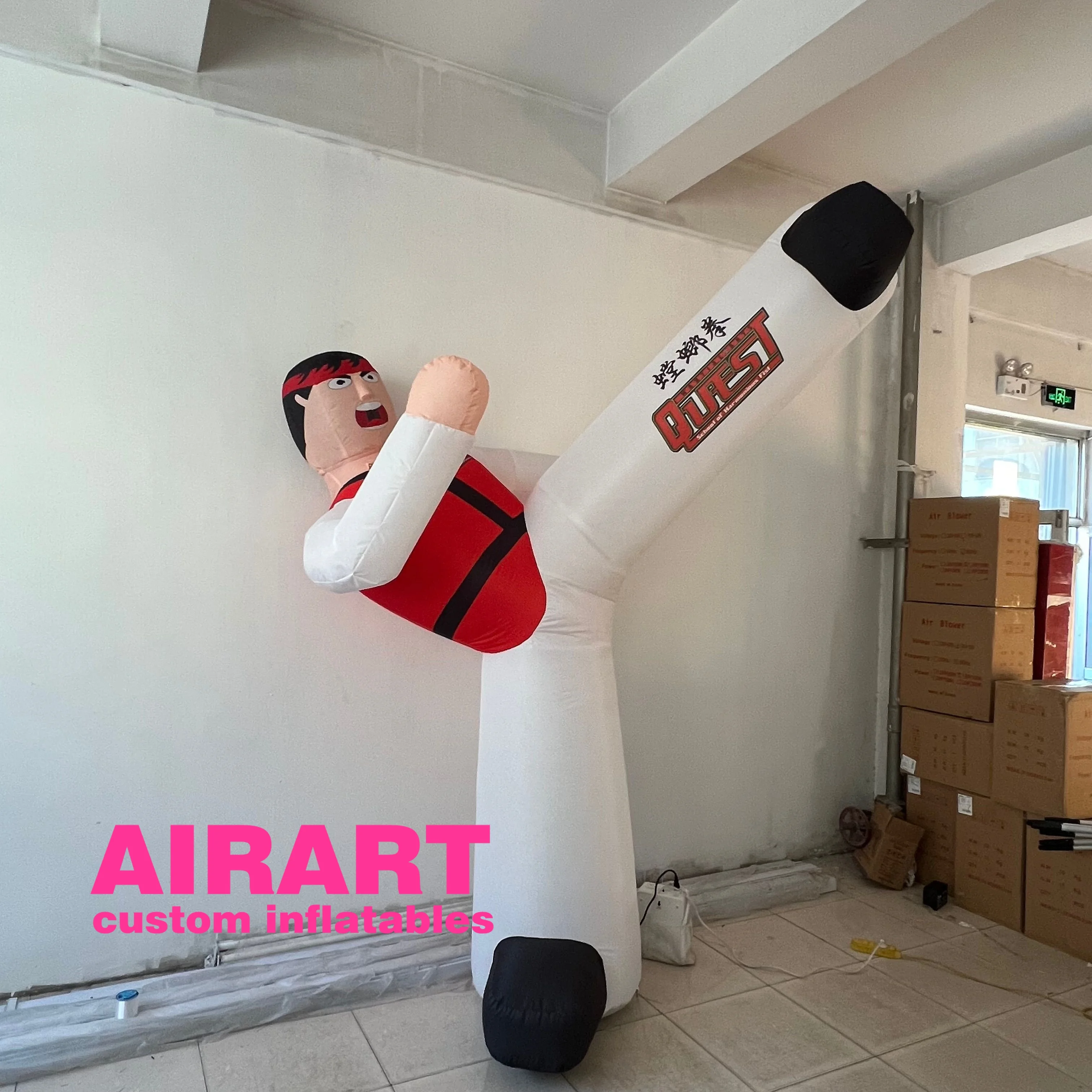 Inflatable Karate cartoon toy inflatable Taekwondo boy