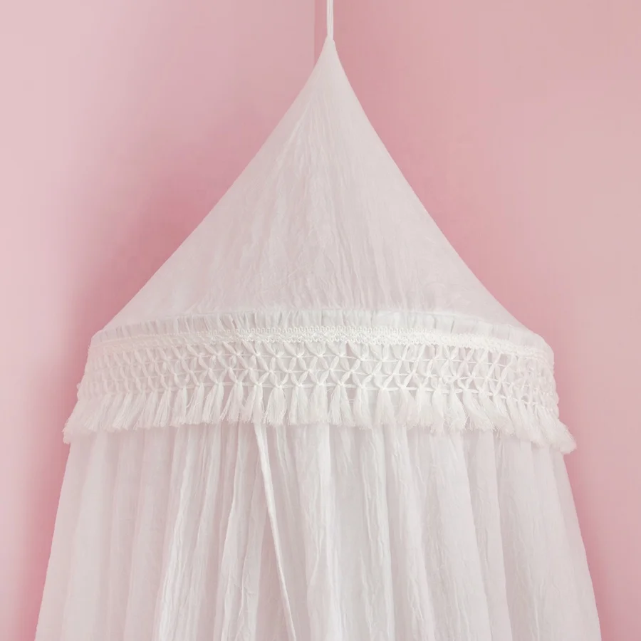 100% cotton kids bed curtain baby bed canopy